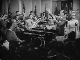 Benny Goodman Orchestra with Peggy Lee in 1943 movie "Stage Door Canteen"
